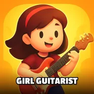 Girl Guitarist - Guitar Hero Style game